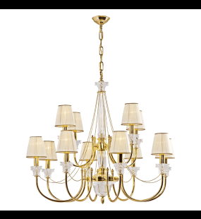 đèn chùm đồng possoni (ý) 37089-12