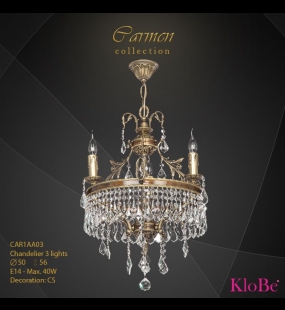 ĐÈN CHÙM ĐỒNG KLOBE CAR1AA03